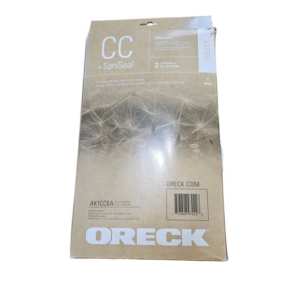 Oreck AK1CC6A CC SaniSeal Allergen Filtration Vacuum Cleaner Bags 6 Pack Genuine - Picture 5 of 5